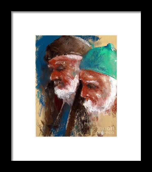 Portraits Framed Print featuring the pastel Culture of Liege II by Jim Fronapfel