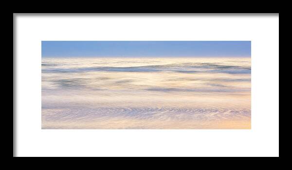 00345483 Framed Print featuring the photograph Cumulus Clouds Reflecting In Calm Sea by Yva Momatiuk John Eastcott