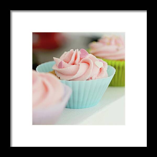 Unhealthy Eating Framed Print featuring the photograph Cupcakes by Dhmig Photography
