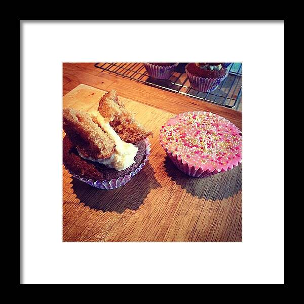 Foodgasm Framed Print featuring the photograph Cupcakes With Kara #tagstagram.app by Alan Gould