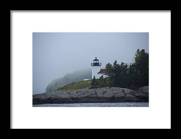 Curtis Island Lighthouse Framed Print featuring the photograph Curtis Island Lighthouse by Daniel Hebard