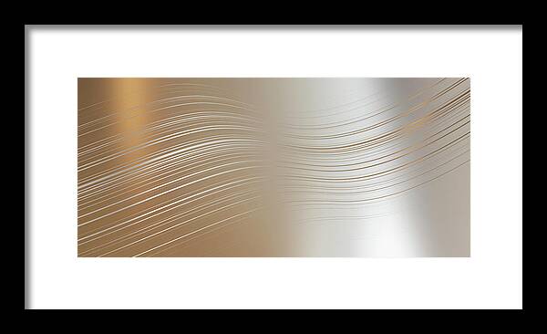 Shadow Framed Print featuring the digital art Curved Lines Against An Abstract by Ralf Hiemisch
