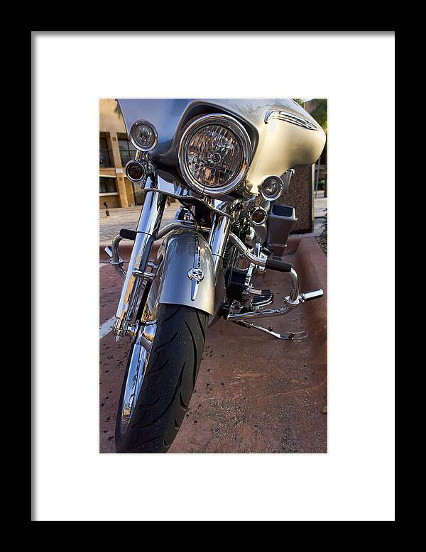 Harley Framed Print featuring the photograph Custom Bagger by Peter Chilelli