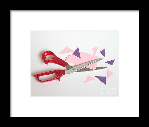 Scissors Framed Print featuring the photograph Cutting Corners by Ann Horn