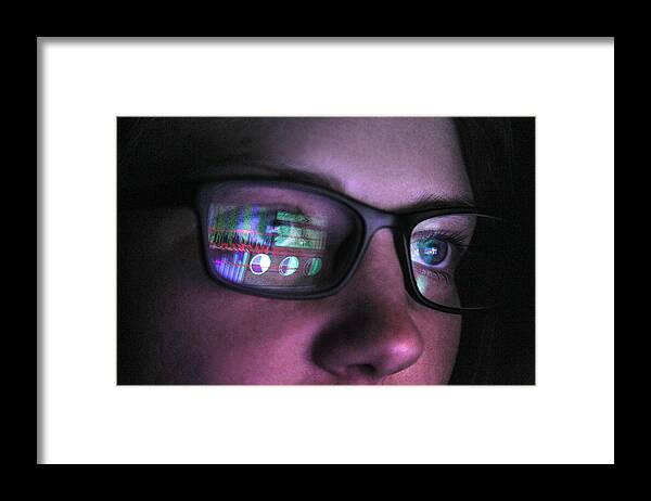 Working Framed Print featuring the photograph Cyber Attacks by Petri Oeschger