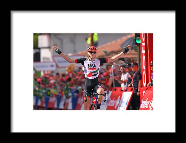 Celebration Framed Print featuring the photograph Cycling: 72nd Tour of Spain 2017 / Stage 7 by Tim de Waele