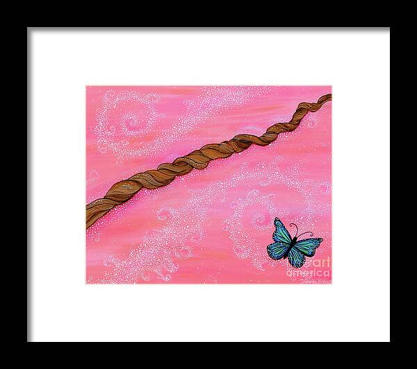 Cypress Paintings Framed Print featuring the painting Cypress Wand by Deborha Kerr