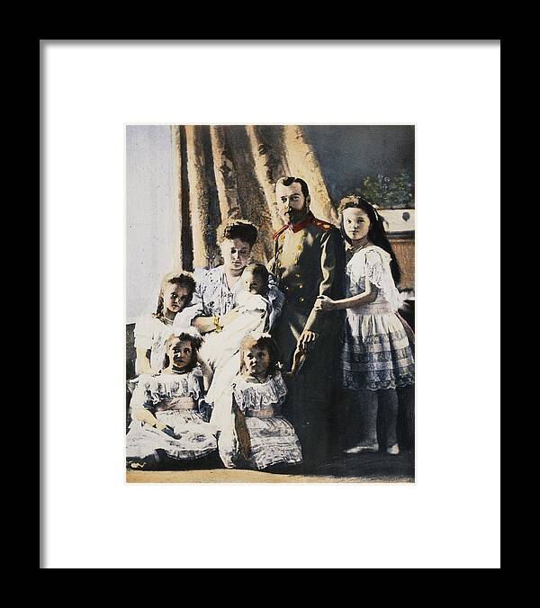 1905 Framed Print featuring the photograph Czar Nicholas II & Family by Granger