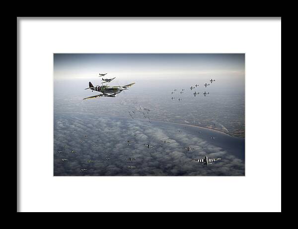 D-day Framed Print featuring the digital art D-Day Operation Mallard by Gary Eason