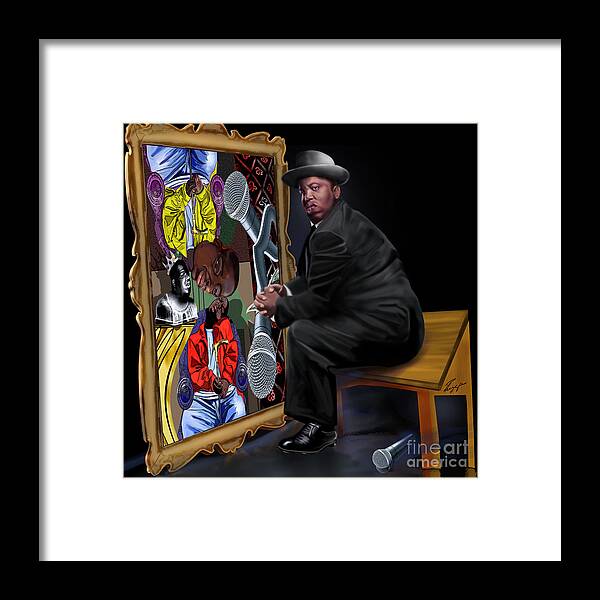 Notorious Biggie Smalls Framed Print featuring the painting Da Picasso N Biggie by Reggie Duffie