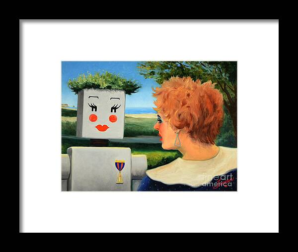 Darling Framed Print featuring the painting Daahling I Just Luvve Your New Hairdo by Charles Fennen