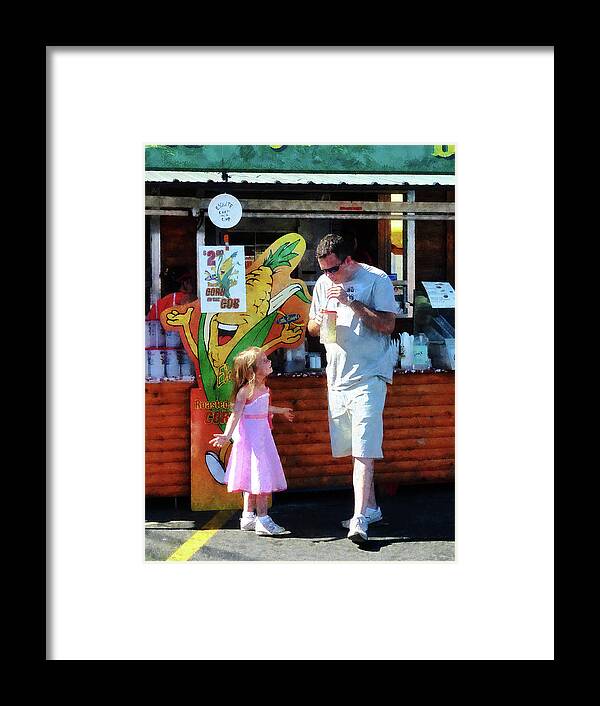 Carnival Framed Print featuring the photograph Daddy Can I Have My Drink Back by Susan Savad
