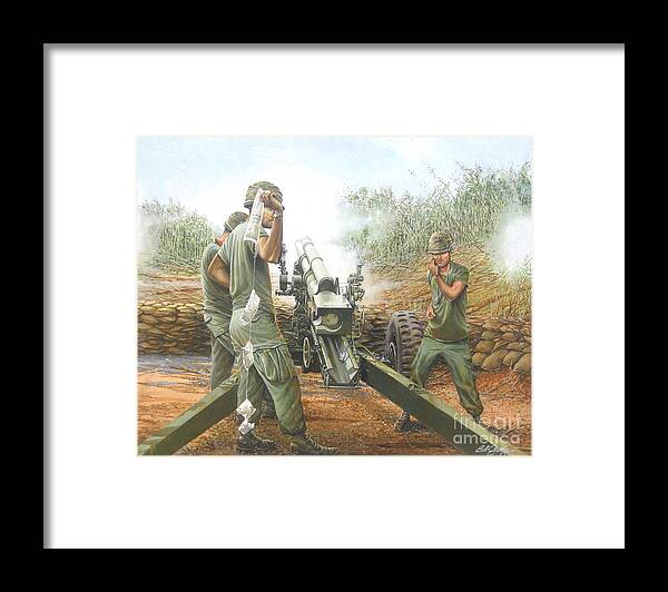 Vietnam War Art Framed Print featuring the painting Daily Mail by Bob George