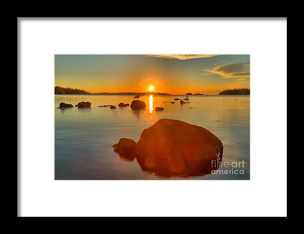 Isle Royale National Park Framed Print featuring the photograph Daisy Farm Sunrise by Adam Jewell