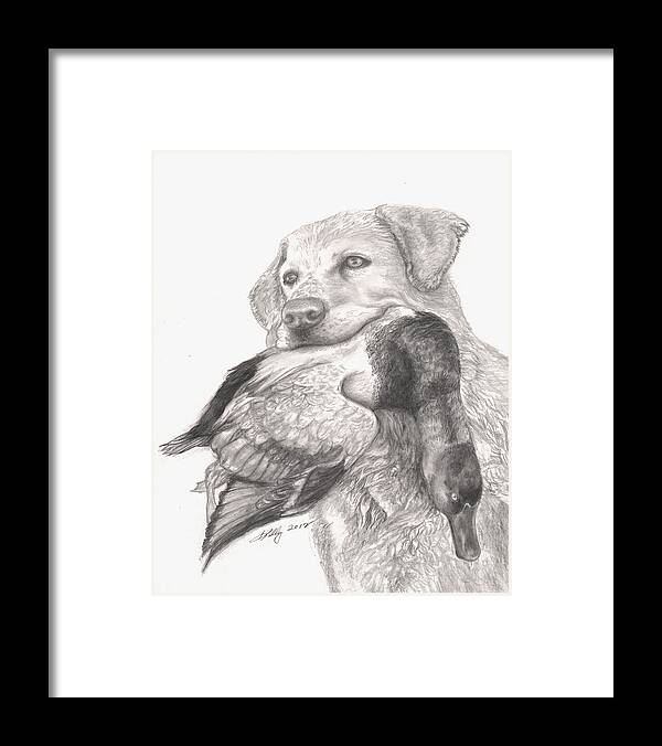 Animals Framed Print featuring the drawing Daisy by Kathleen Kelly Thompson