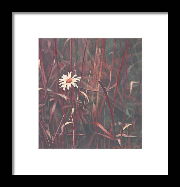 Daisy Framed Print featuring the painting Daisy by Mike DeWitt