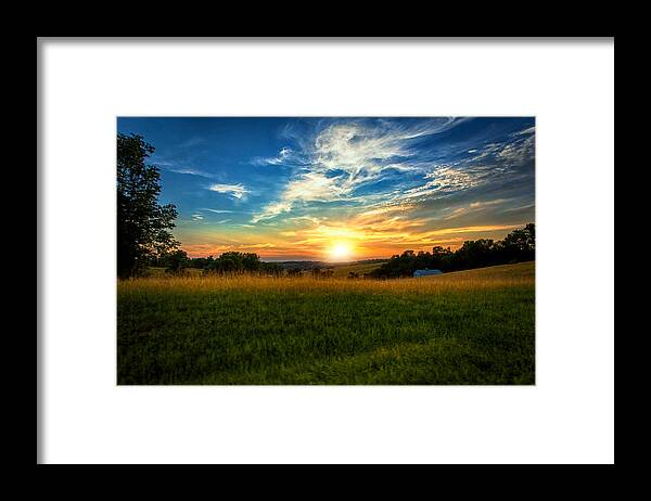 Dale Framed Print featuring the photograph Dale Hollow Sunset by Amber Flowers