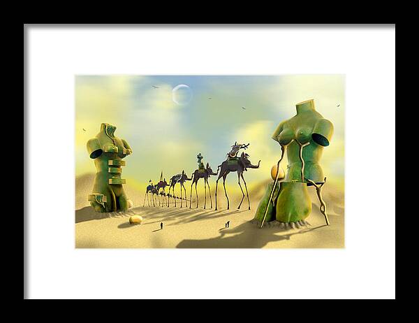 Surrealism Framed Print featuring the photograph Dali on the Move by Mike McGlothlen