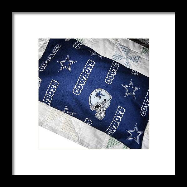  Framed Print featuring the photograph Dallas Cowboy Car Pilliows. Handmade By by Tommy 