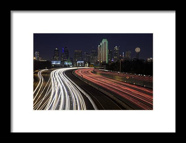 Dallas Framed Print featuring the photograph Dallas Night by Rick Berk