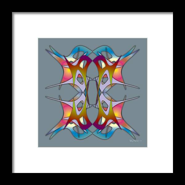 Abstracts Framed Print featuring the digital art Dance Electric 3 by Walter Neal
