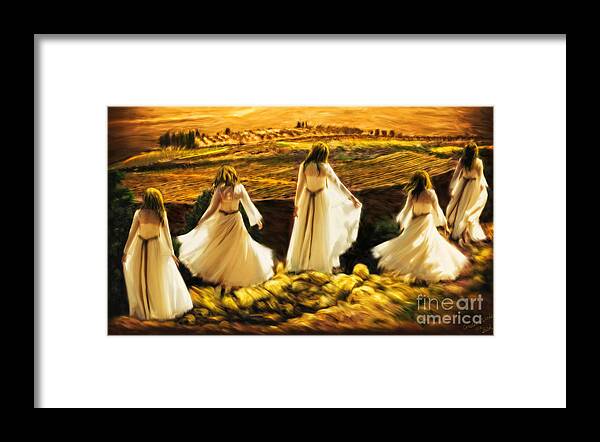 Shiloh Prophetic Art Framed Print featuring the painting Dance at Shiloh by Constance Woods