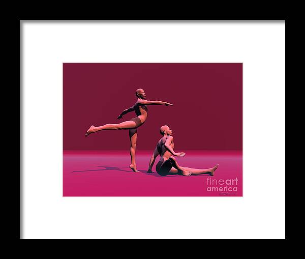 Portraits Framed Print featuring the digital art Dance of Atonement by Walter Neal