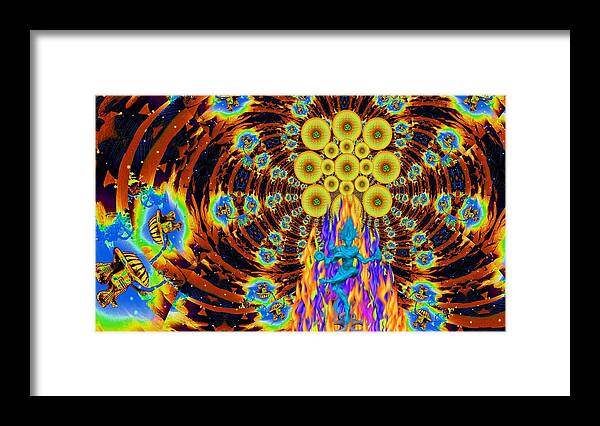 <a> Abstract Framed Print featuring the digital art Dance of Shiva by Jason Saunders