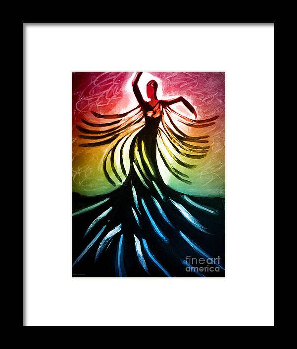 Fine Art Print Framed Print featuring the painting Dancer 3 by Anita Lewis