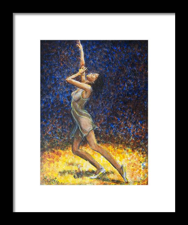 Dancer Framed Print featuring the painting Dancer X by Nik Helbig