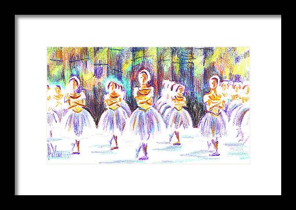Dancers In The Forest Ii Framed Print featuring the painting Dancers in the Forest II by Kip DeVore