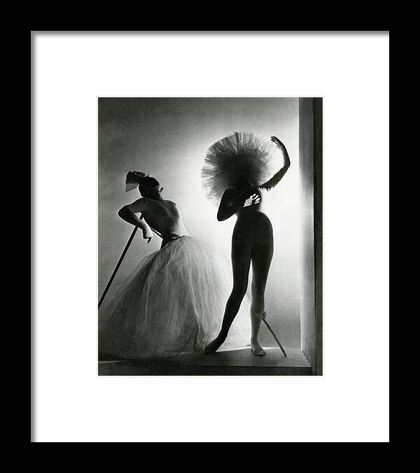 Costume Framed Print featuring the photograph Dancers Posing In Costumes From Salvador Dali's by Horst P. Horst