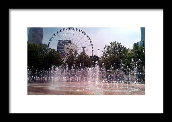 Centennial Park Atlanta Framed Print featuring the photograph Dancing Fountains by Kenny Glover