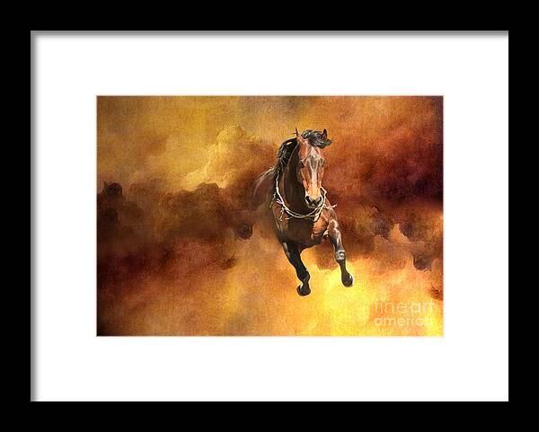 Horse Framed Print featuring the digital art Dancing Free I by Michelle Twohig