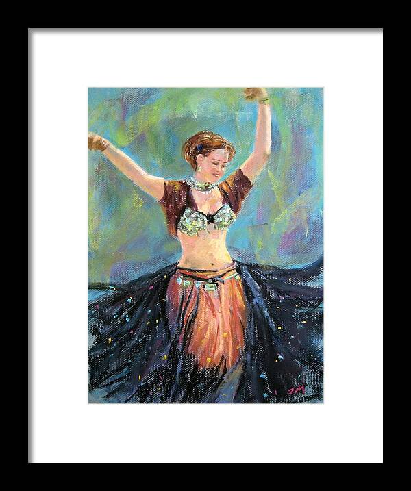 Dancing In The Air Framed Print featuring the painting Dancing In The Air by Jieming Wang