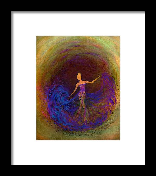 Dancing In The Dark Framed Print featuring the digital art Dancing in the dark by Lilia S