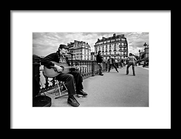 Dancing Framed Print featuring the photograph Dancing in the Streets of Paris / Paris by Barry O Carroll