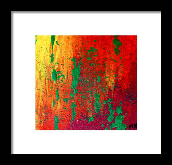 Abstract Framed Print featuring the painting Dancing in the Sun by Michal Madison