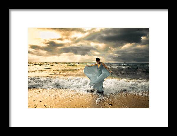 Surf Framed Print featuring the photograph Dancing in the Surf by Matthew Pace