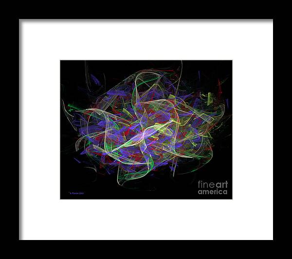 Dance Framed Print featuring the digital art Dancing Ribbons 12 by Dee Flouton