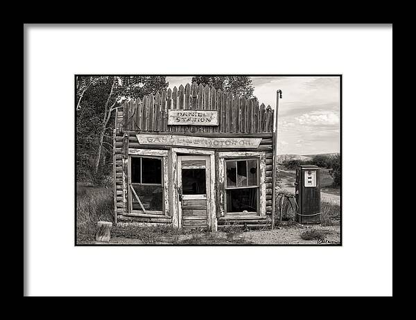 Daniel Station Framed Print featuring the photograph Daniel Station in Wyoming by Peggy Dietz