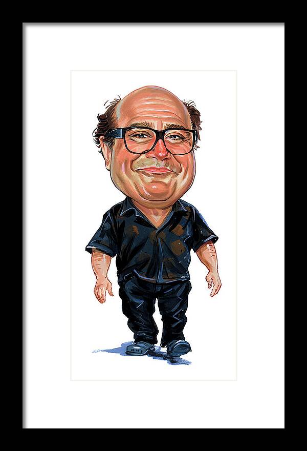 Danny Devito Framed Print featuring the painting Danny DeVito by Art 