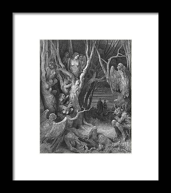 Dantes Inferno, suicides and the Harpies available as Framed