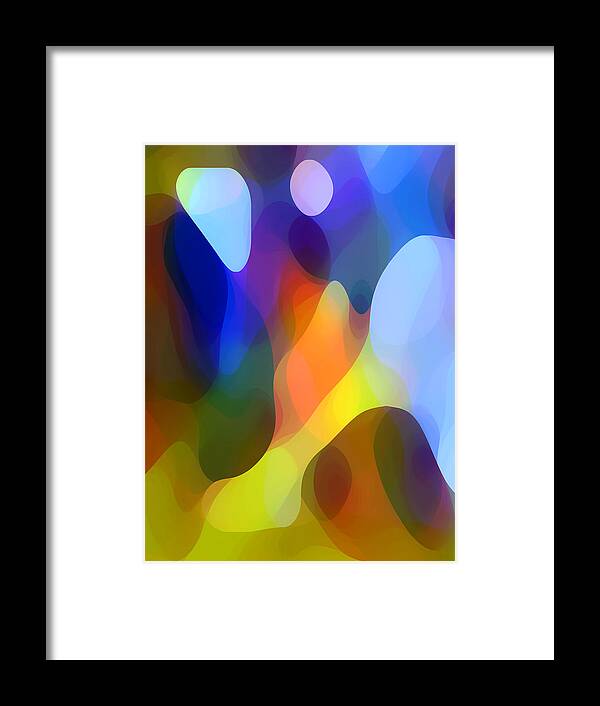 Abstract Art Framed Print featuring the painting Dappled Light by Amy Vangsgard
