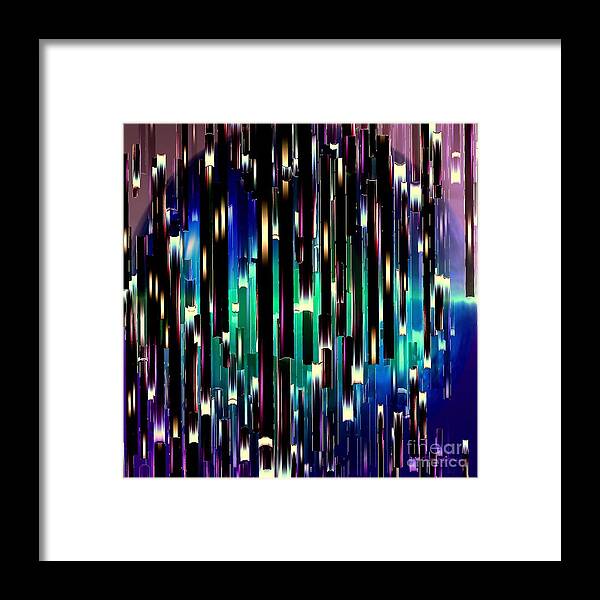 Dark Framed Print featuring the digital art Dark Crystals by Greg Moores