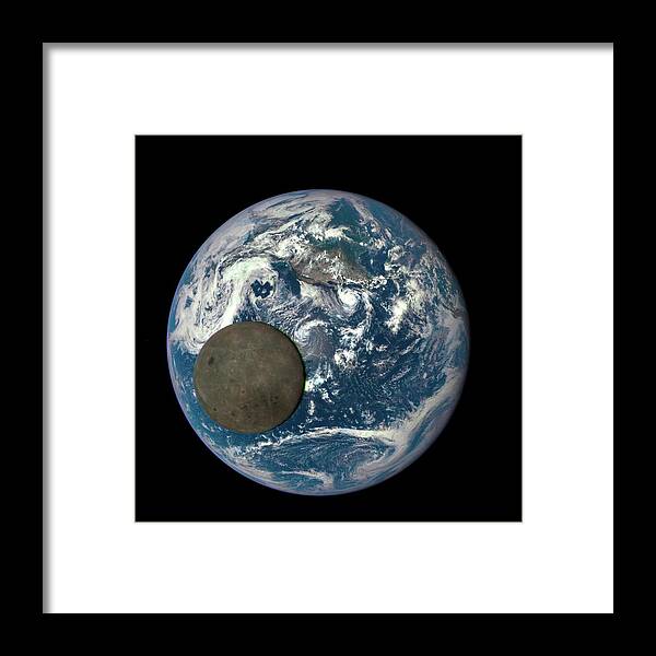 Moon Framed Print featuring the photograph Dark Side Of The Moon by Nasa/ Dscovr Epic Team