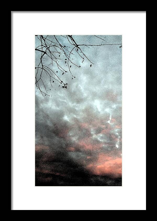 Sun Framed Print featuring the digital art Dark Sunset by Eric Forster