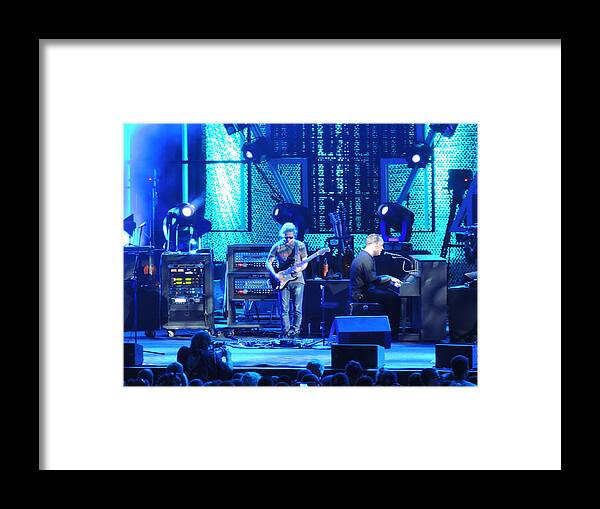 Dave Matthews Playing The Piano In Summertour In Tampa Flordia Framed Print featuring the photograph Dave and Tim playing out of my hands by Aaron Martens