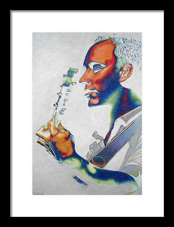 Dave Matthews Framed Print featuring the drawing Dave Matthews Colorful by Joshua Morton