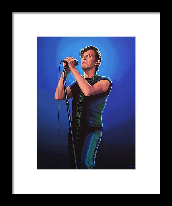David Bowie Framed Print featuring the painting David Bowie 2 Painting by Paul Meijering